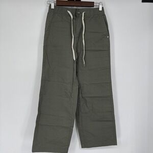 NEW Vuori Womens Army Green Ripstop Drawstring Wide Leg Pants Casual Hiking XS